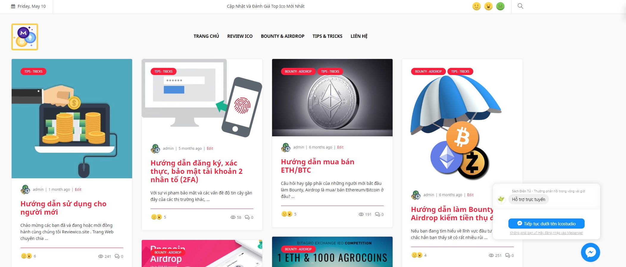 Advertising on Reviewico.site -  The Top Website for Reviewing ICO in Vietnam cover